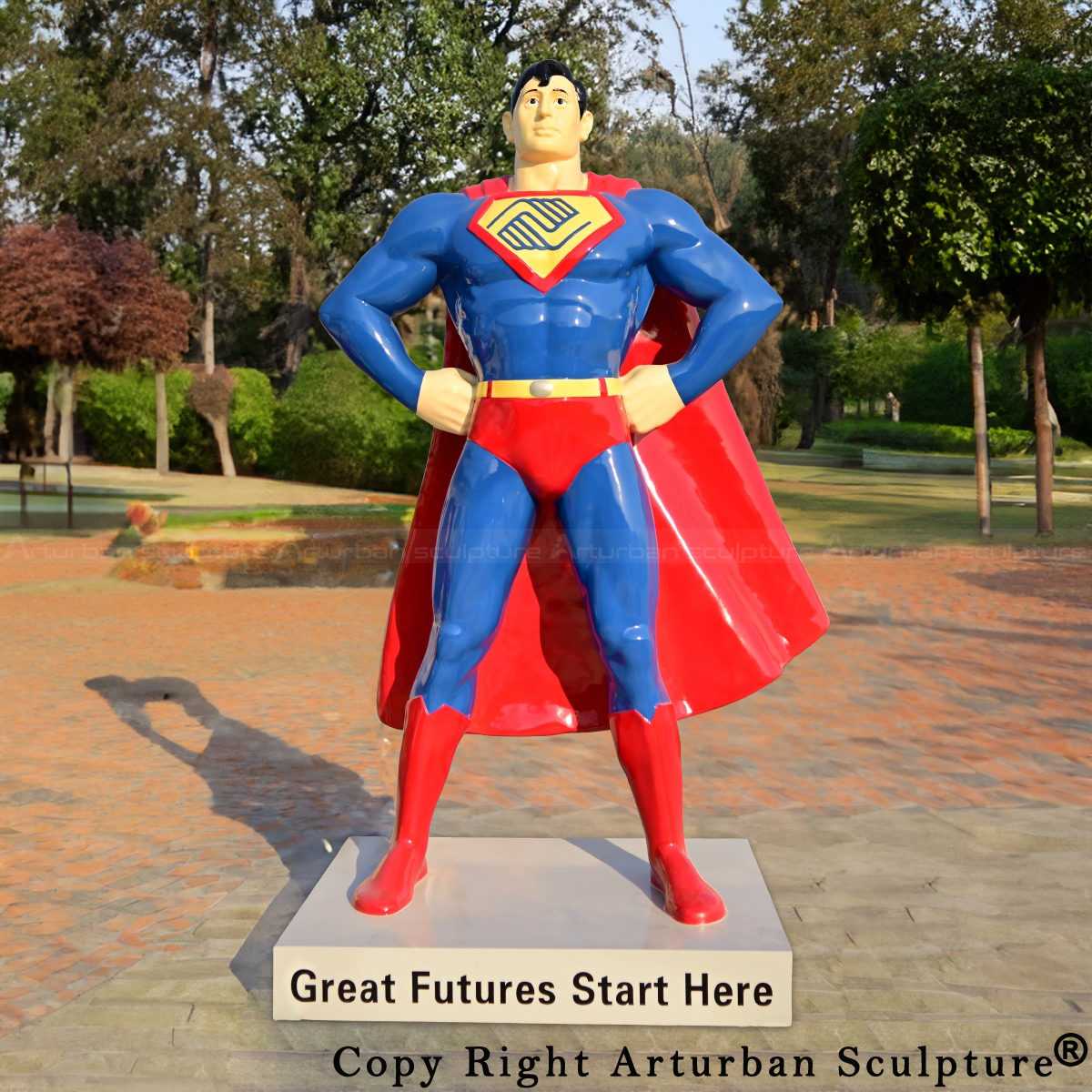 Full Size Superman standing fiberglass Statue