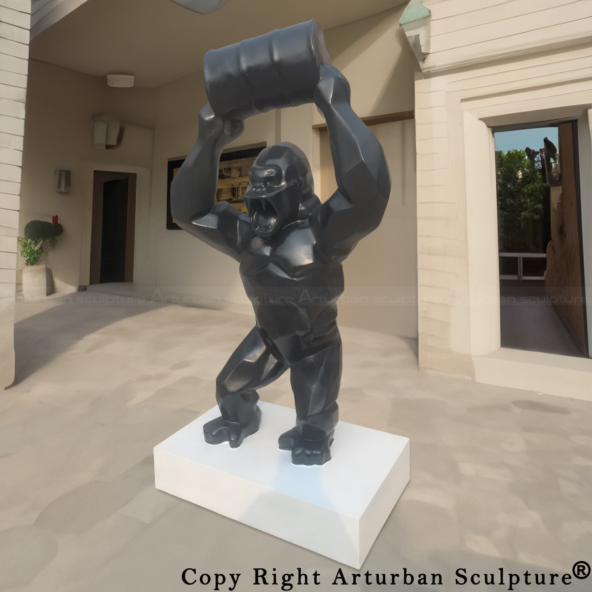 Gorilla Lawn Statue