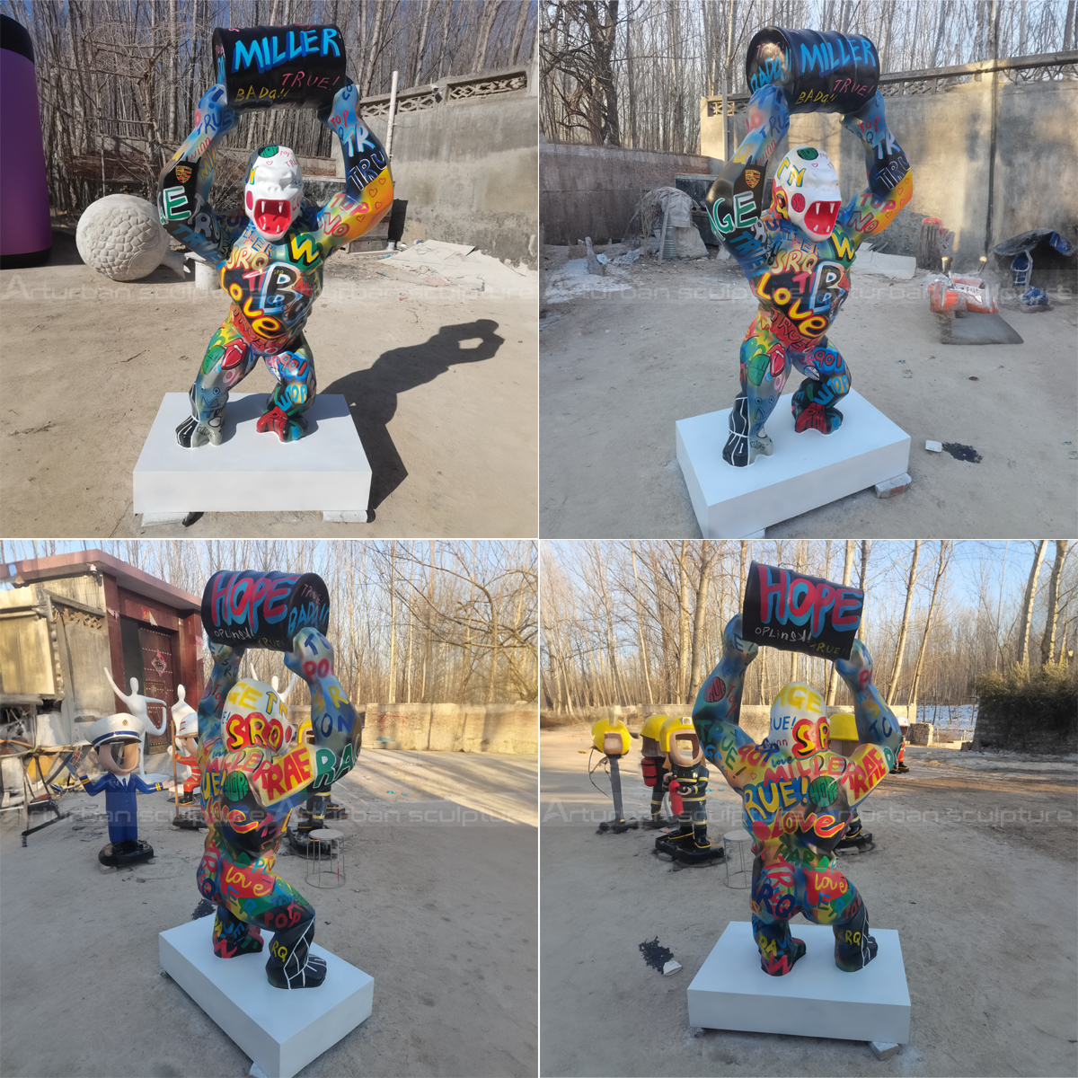 Modern Gorilla Sculpture