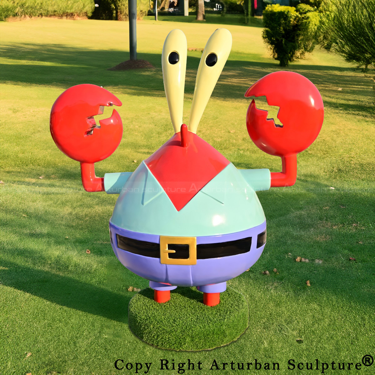 Mr Krabs lawn fiberglass Statue