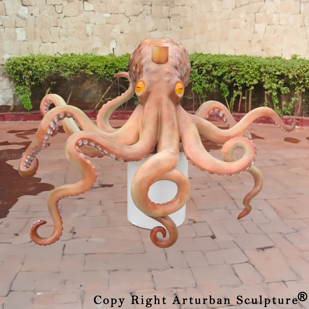 big Octopus Garden Statue