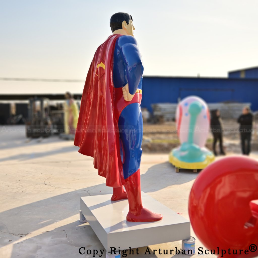 large superman sculpture