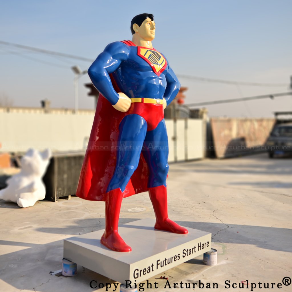 superman standing sculpture