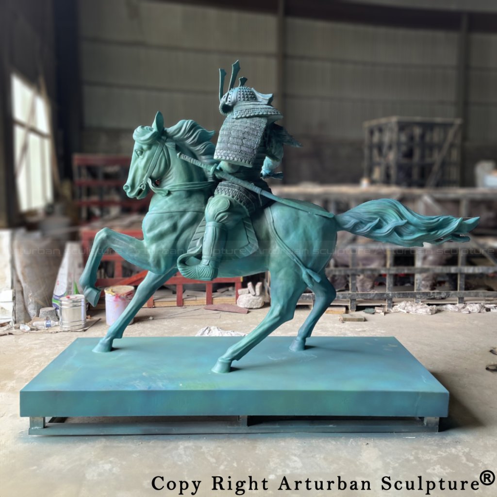 bronze Japanese Kusunoki Masashige Sculpture
