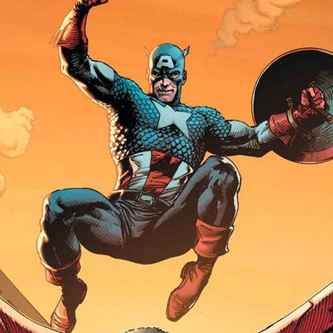 Captain America in Comic Book Style
