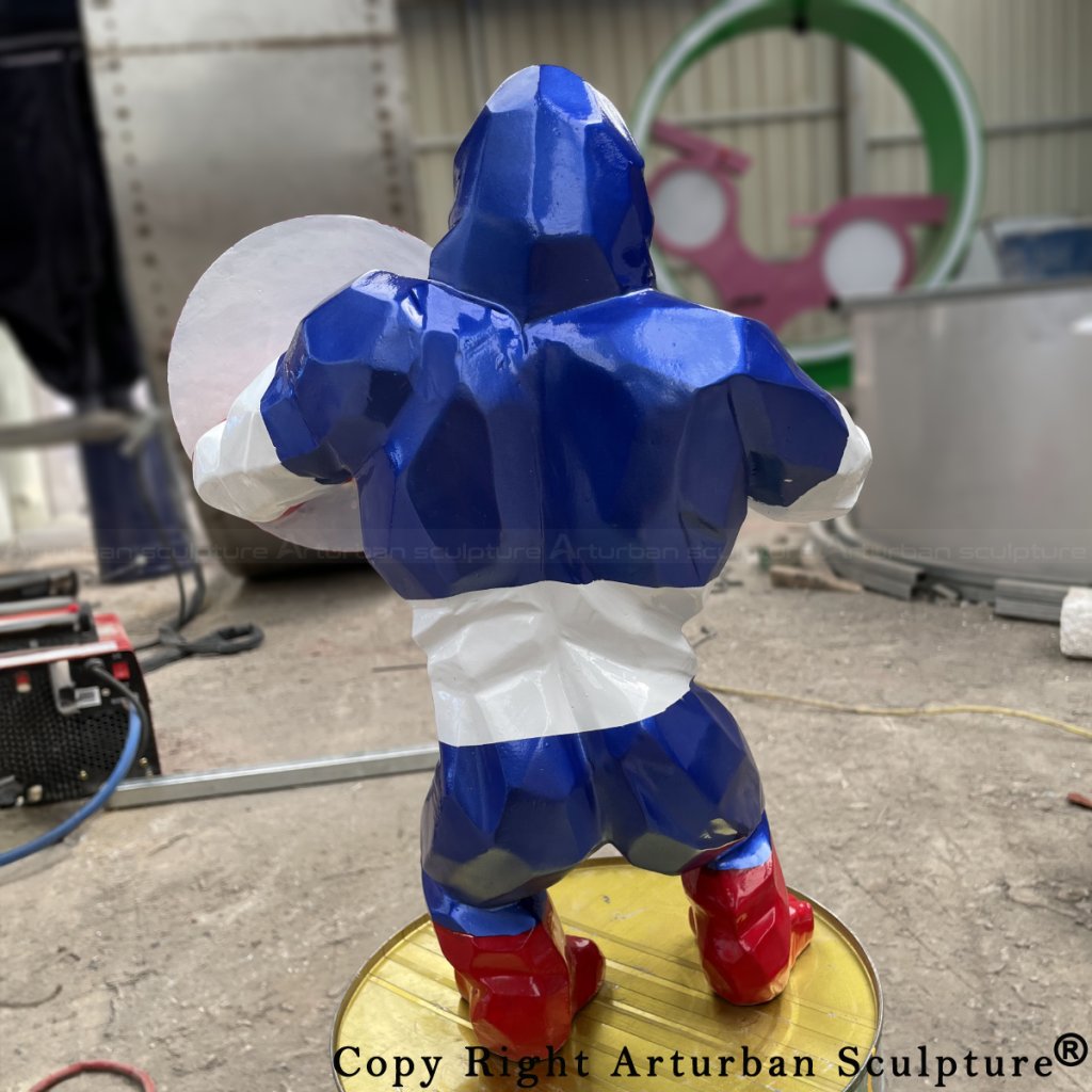 rear view of Captain Kong Statue