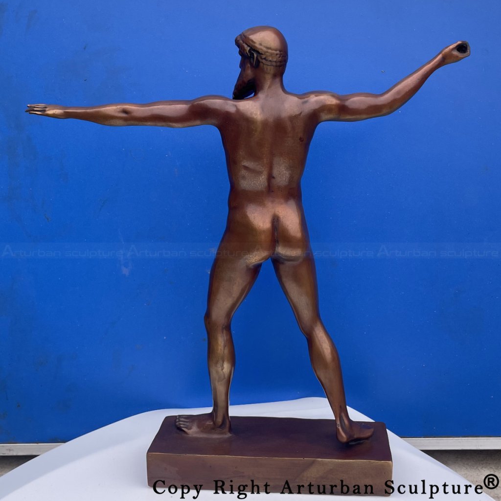 Rear view of Artemision Bronze Zeus or Poseidon sculpture