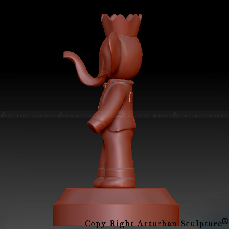 3D design of Vincent Faudemer's Babolex sculpture side view