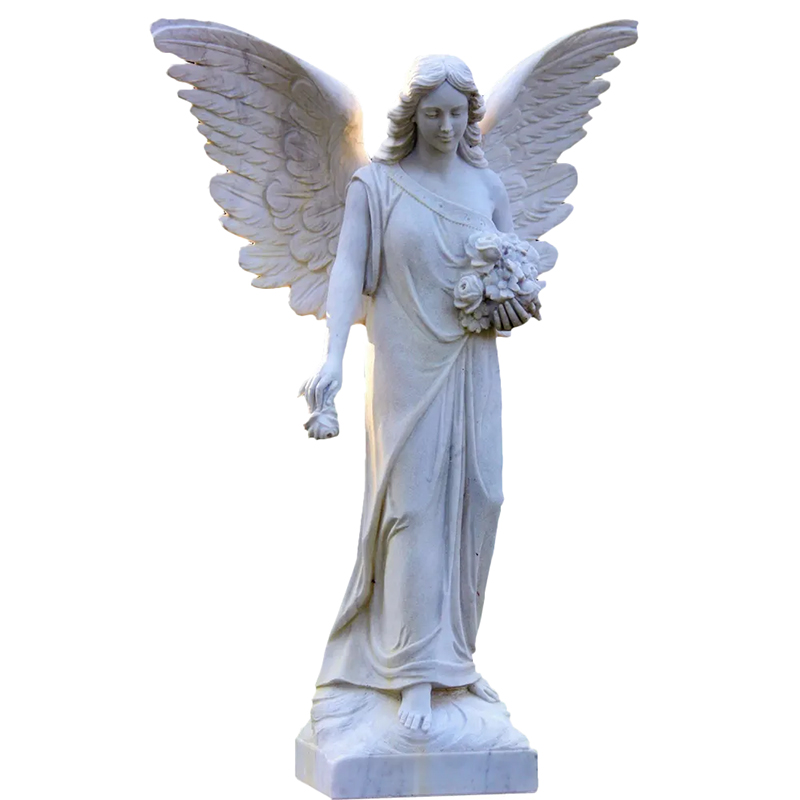 Angel Yard Ornaments statue with flower