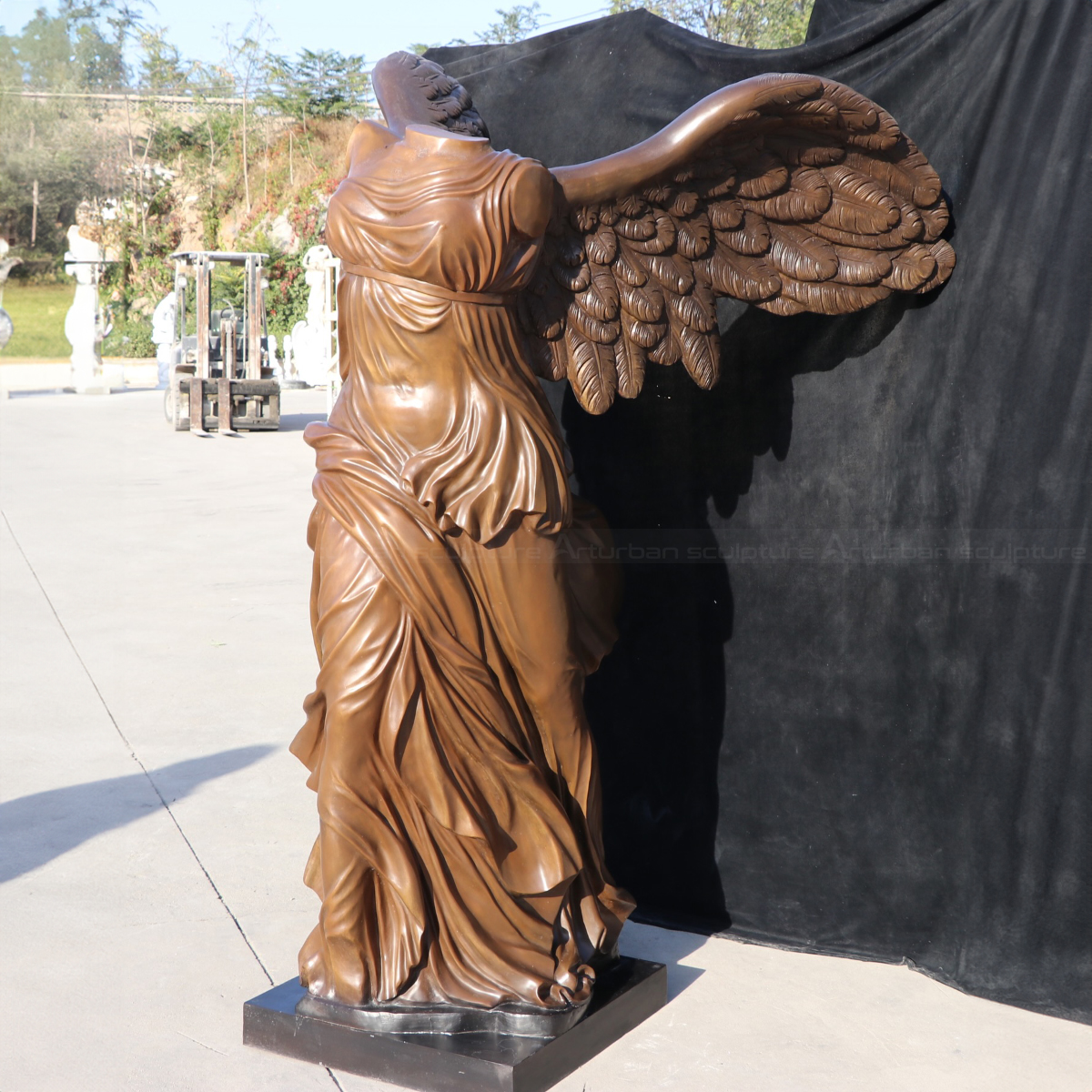 Bronze replica of Headless Winged Nike Statue