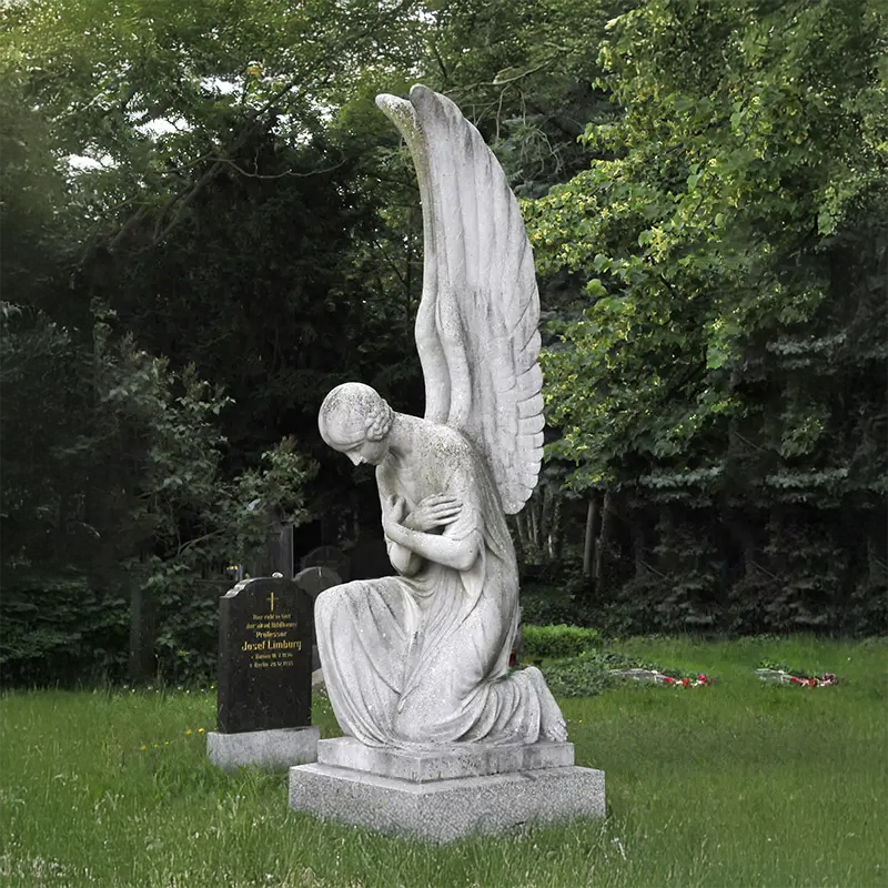 Cemetery Marble Angel Statues
