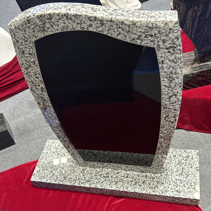 Granite Headstones for Sale with dark polished surface in the center