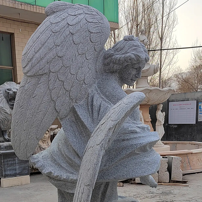Guardian Angel Statue showing details of wings