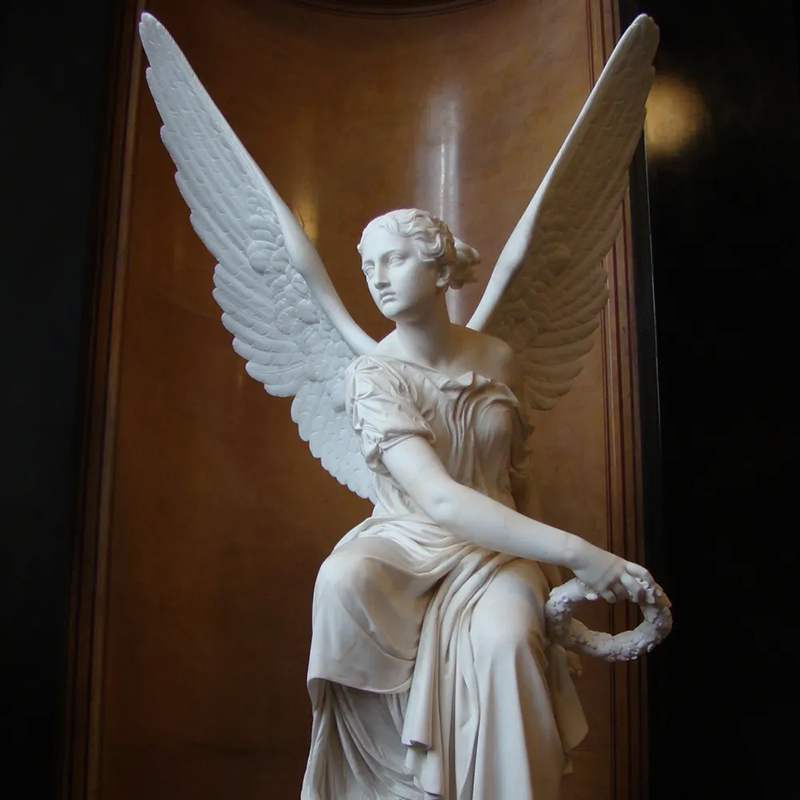 Nike Angel Statue showing Vittoria about ot throwing laurel wreath