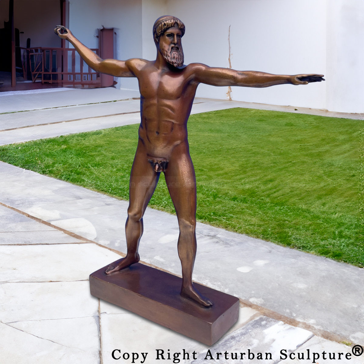 Poseidon Artemision Statue with arms outstretched