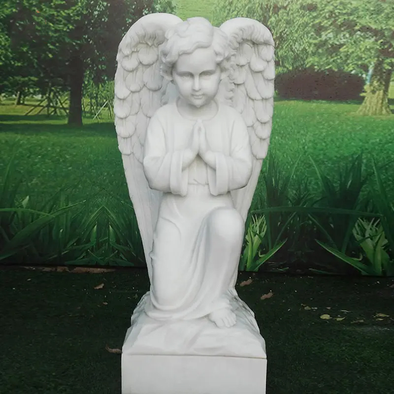 Praying Cherub Statue with hands clasped in prayer