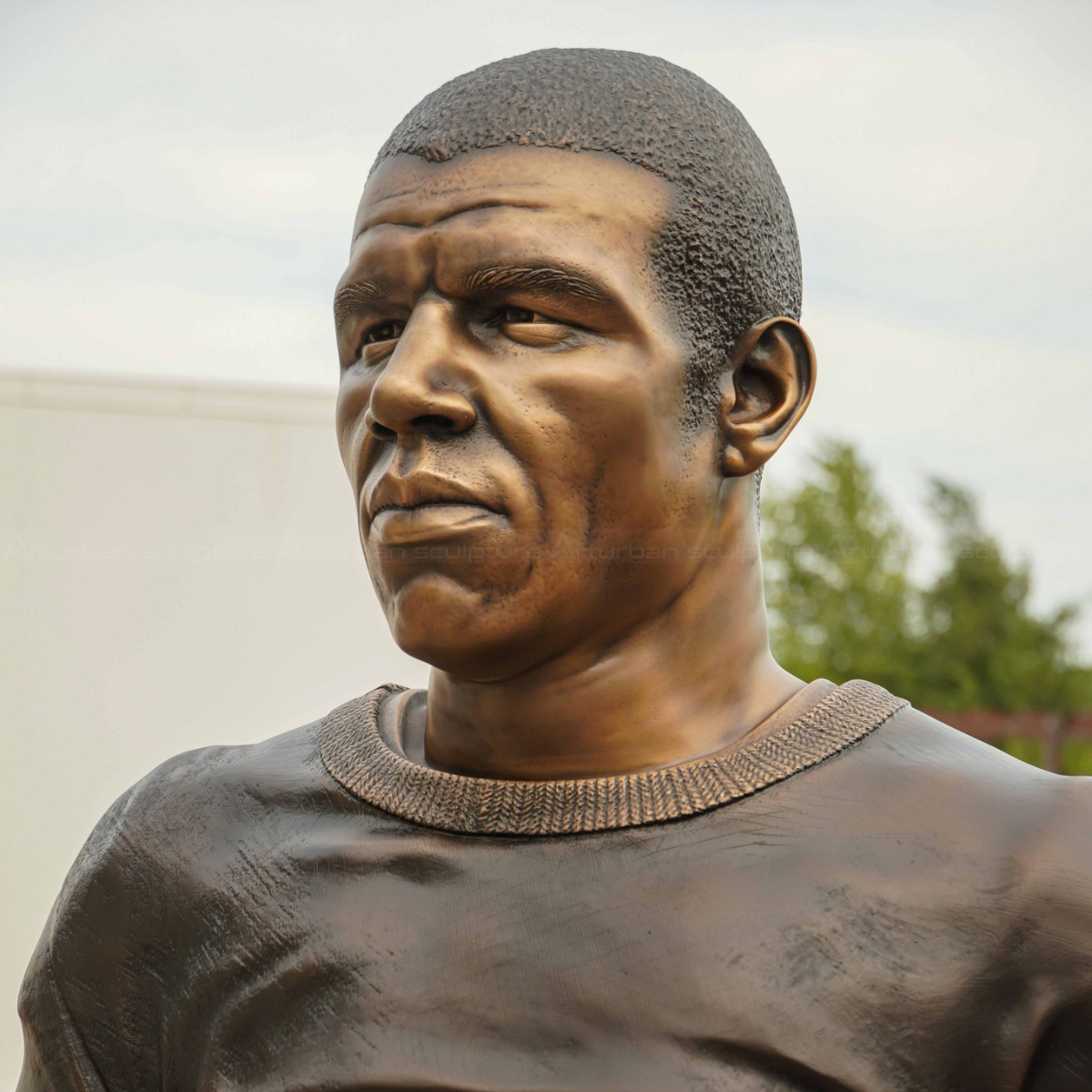 bronze Duke Slater bust Statue