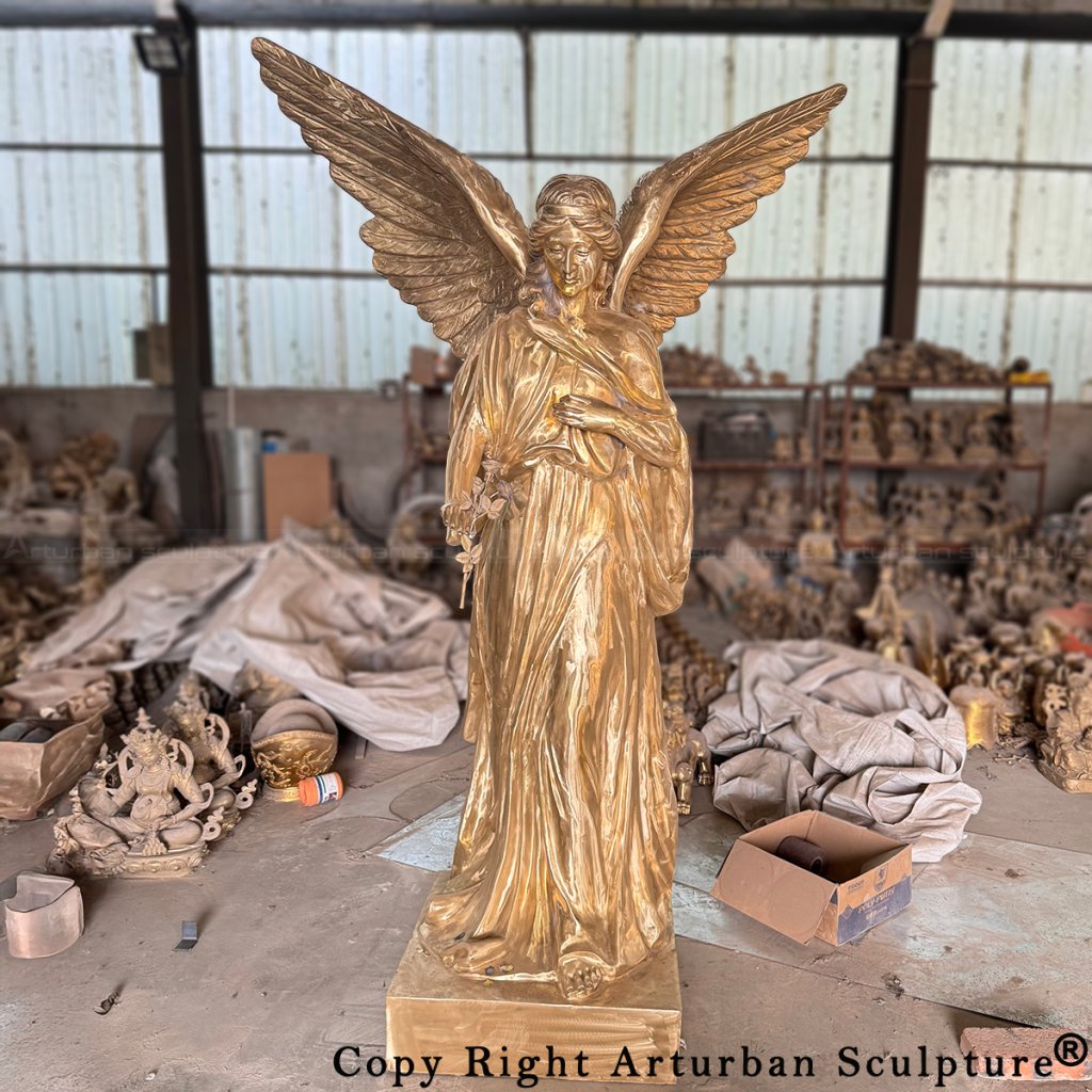 Memorial Angel Statue after polishment