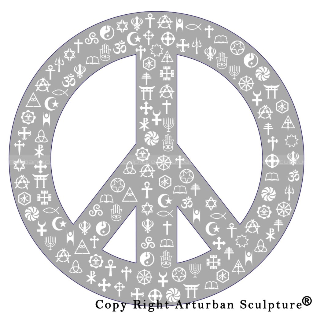 3D design of Symbol of Peace Statue