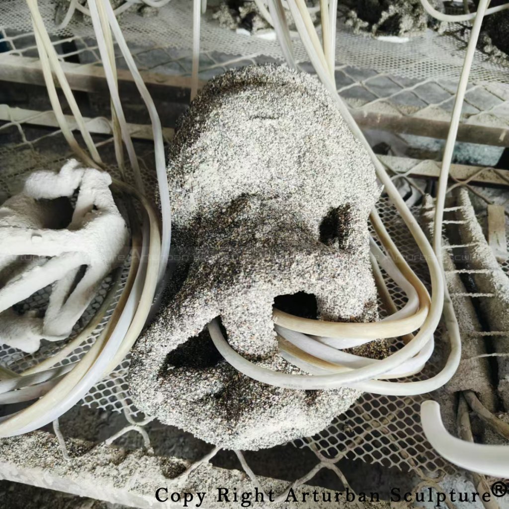 ceramic shell mold of the angel's head