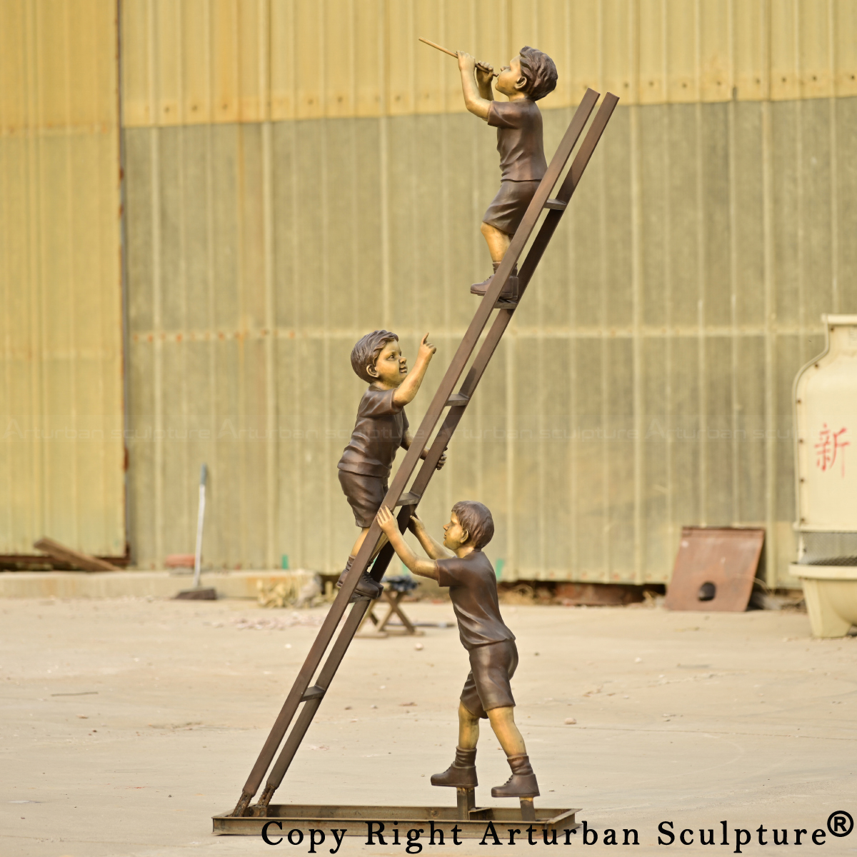 Children on Ladder Statue