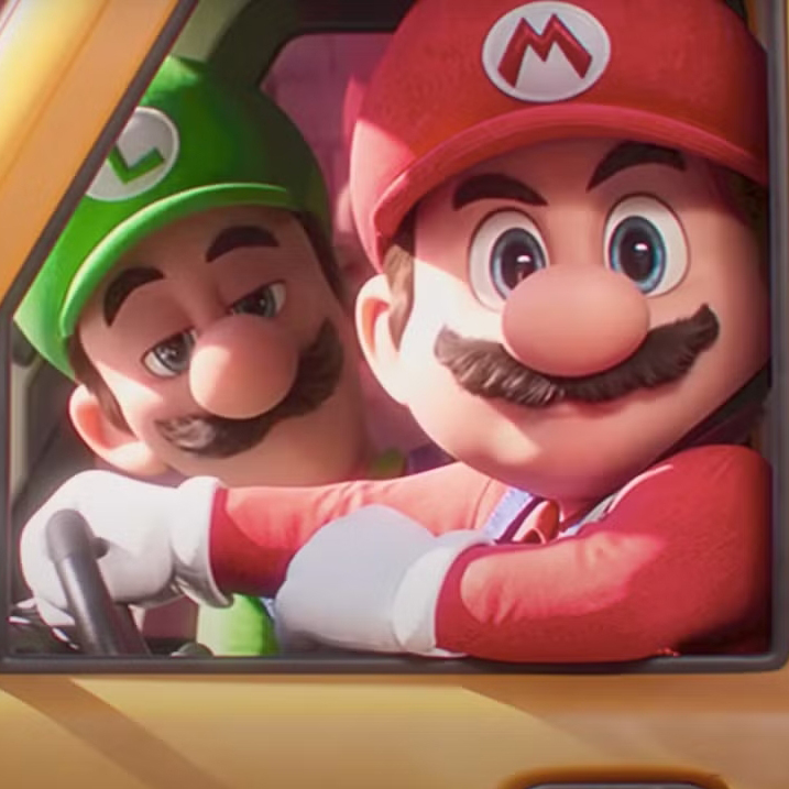 Mario and Luigi in a Vehicle