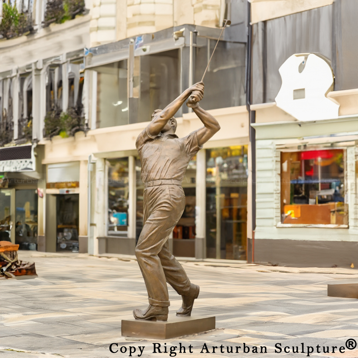 bronze Arnold Palmer outdoor Sculpture