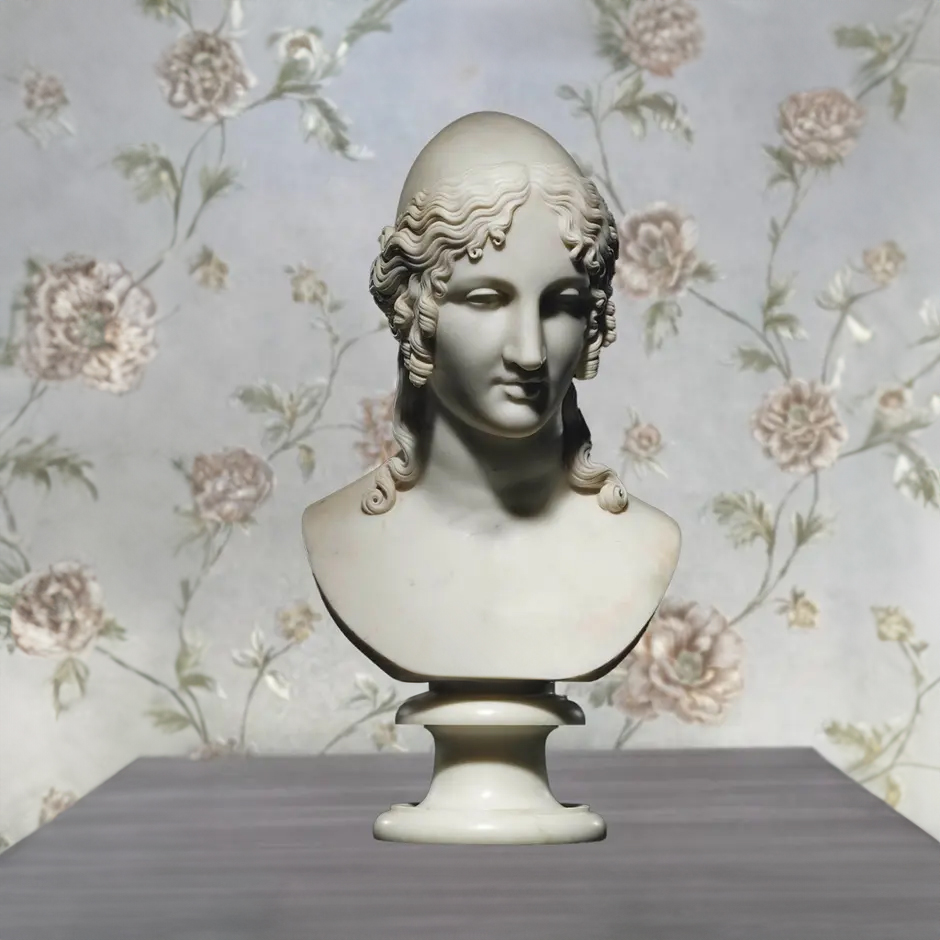 A neoclassical Helen of Troy marble Bust by Antonio Canova