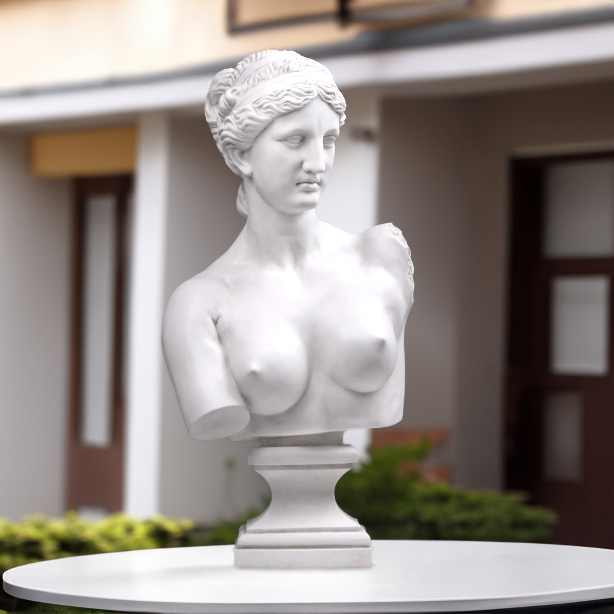 Aphrodite Bust marbel Sculpture highlighting the statue's elegance