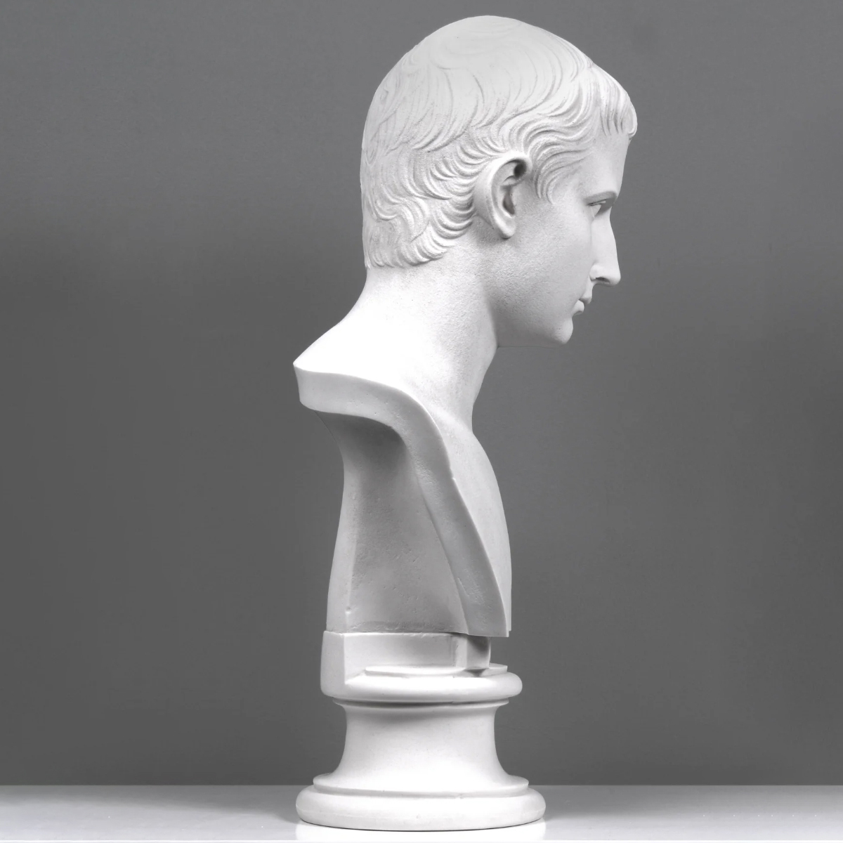 Augustus Head Sculpture with youthful facial features