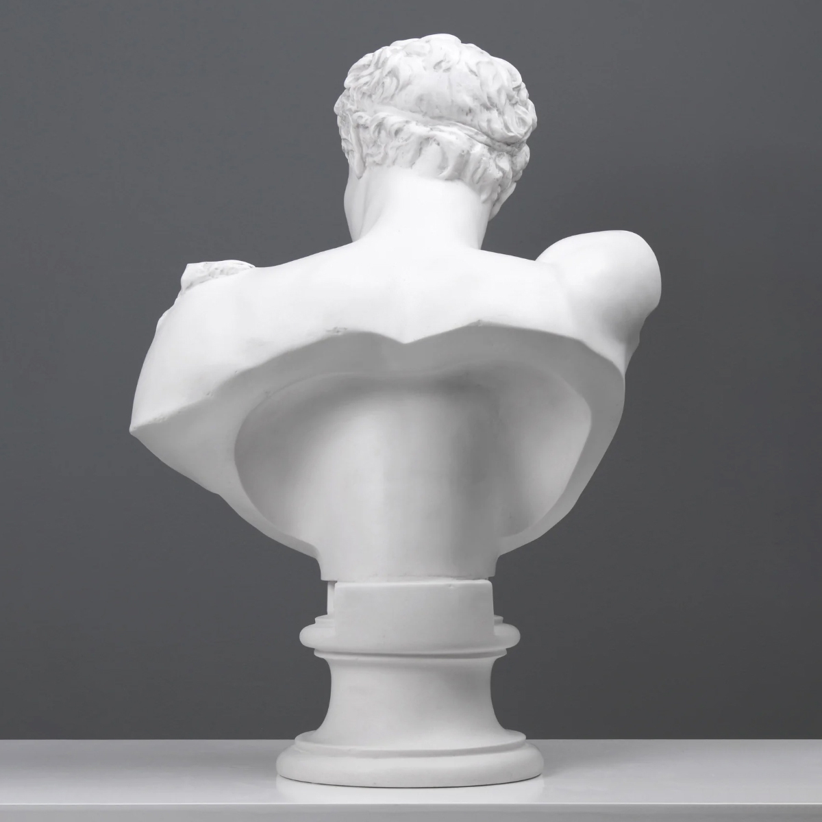 Back view of marble Hermes Bust Sculpture