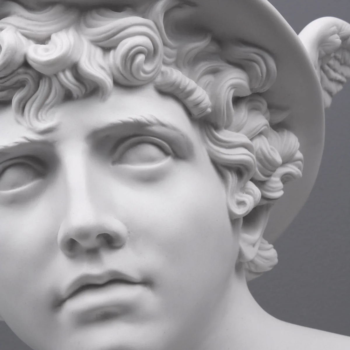 Close-up of Mercury Bust facial