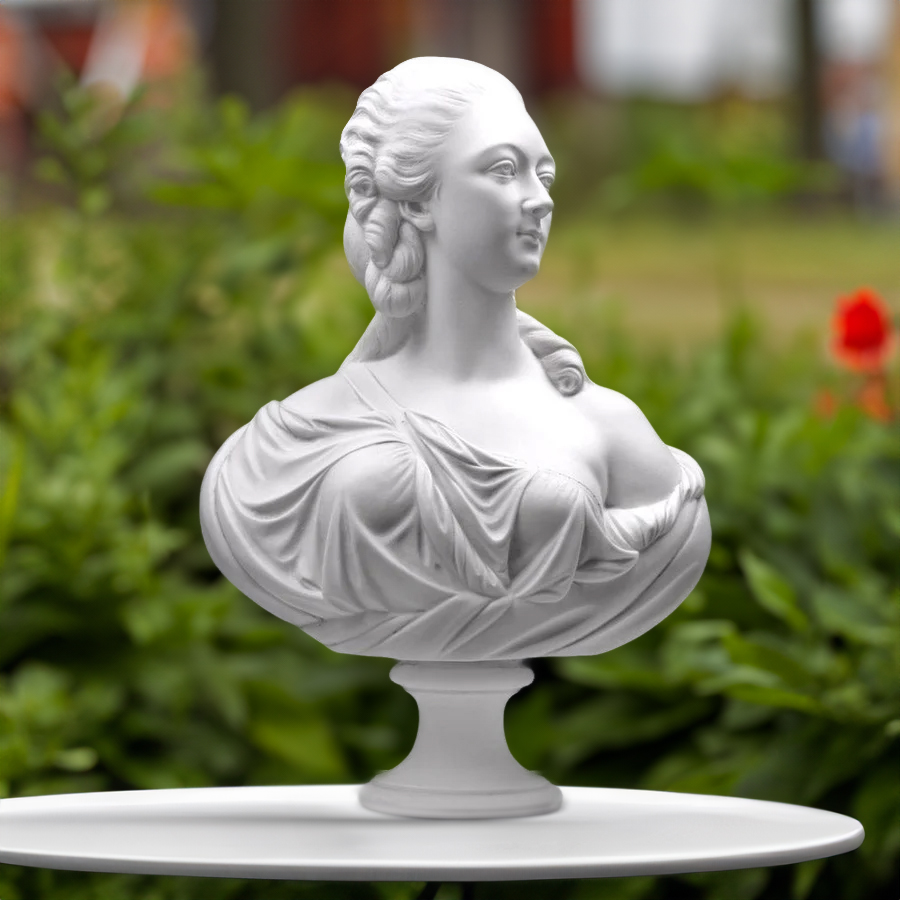 Madame Du Barry Bust sculpture in marble, with aristocratic elegance