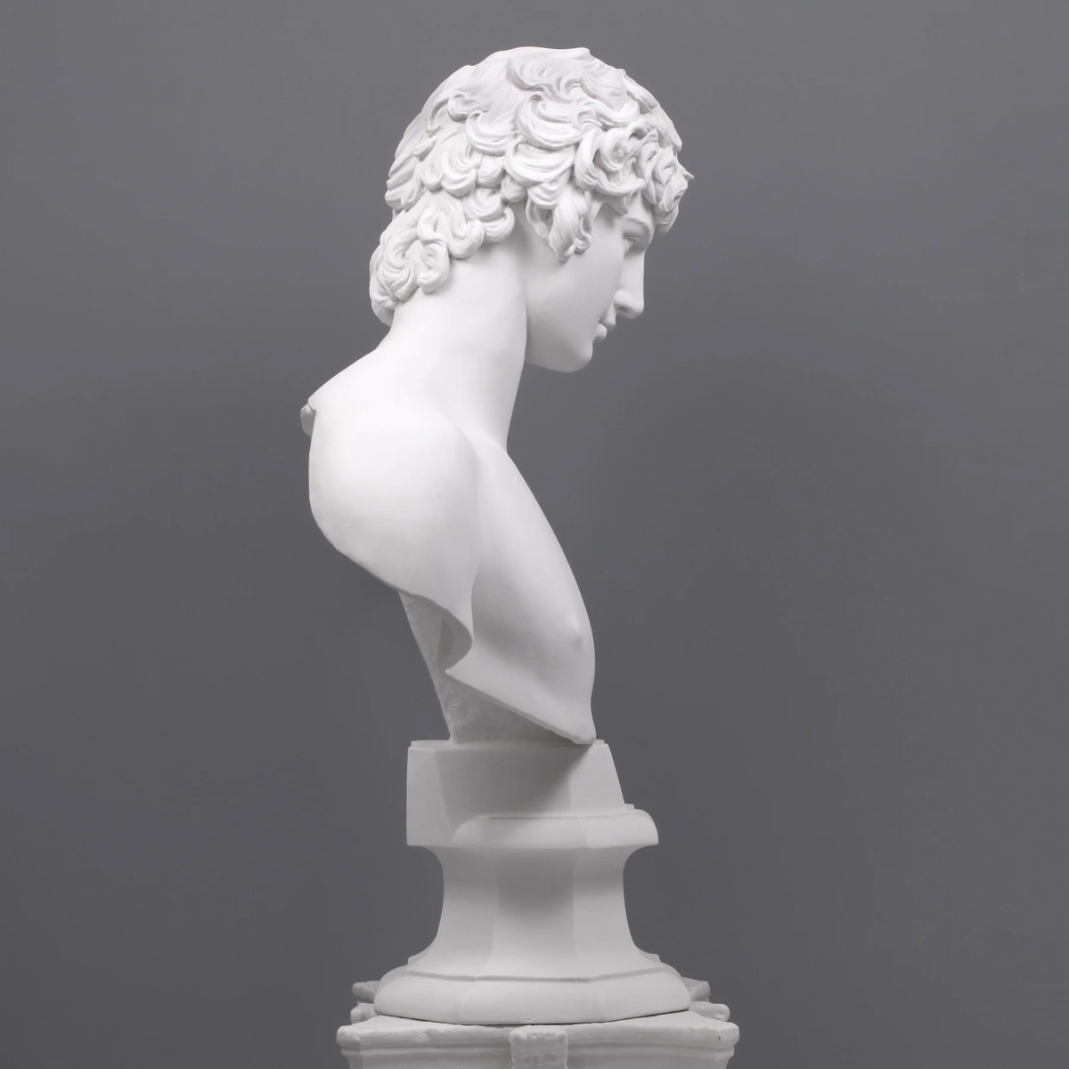 Side view of Antinous Statue for Sale in marble material
