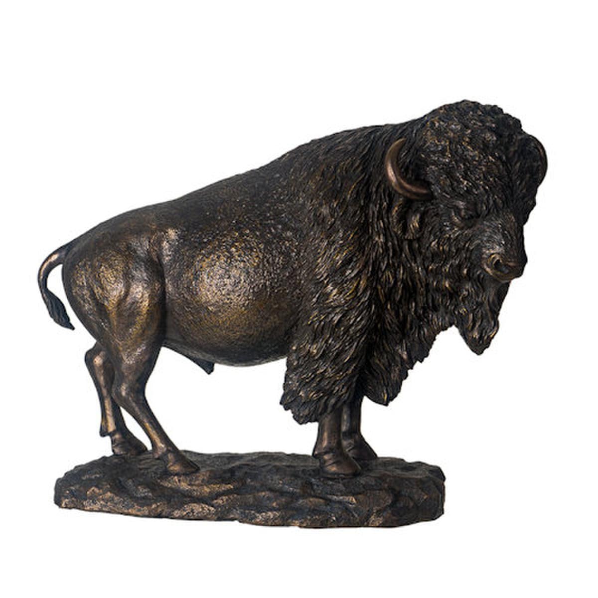 bronze American Bison garden Statue