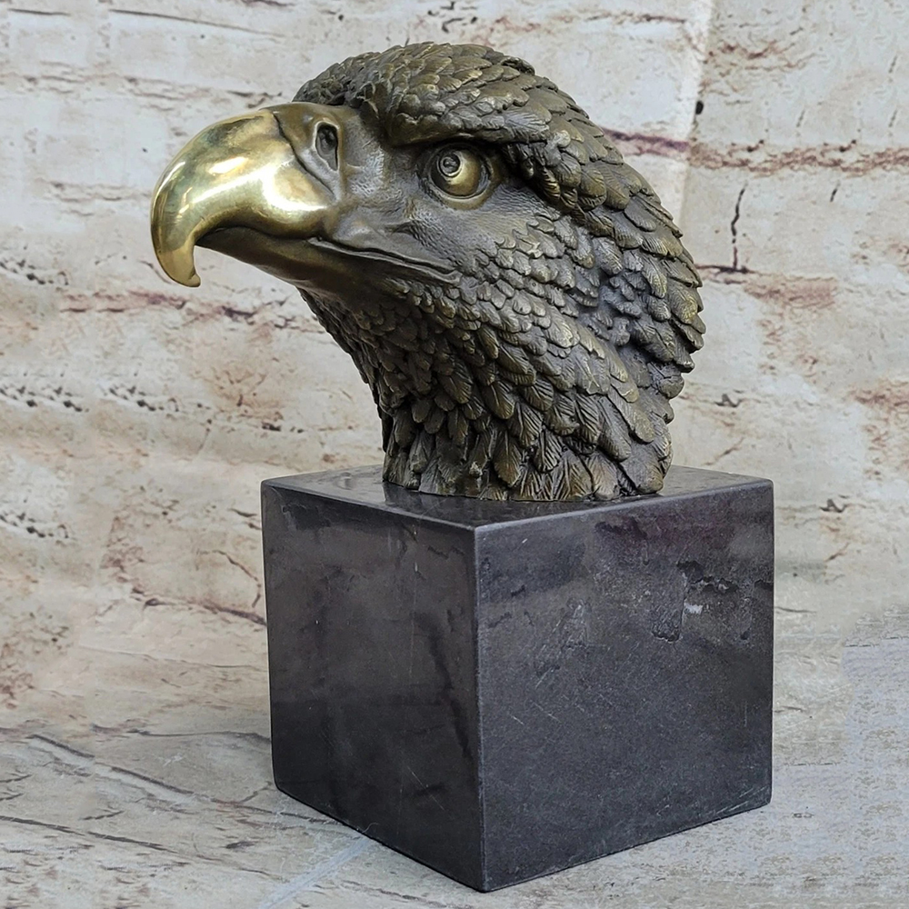 bronze Bald Eagle Bust home display
