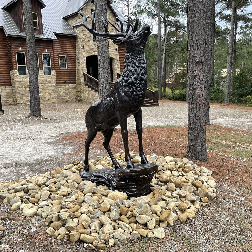 bronze Elk Statue for Sale with antler