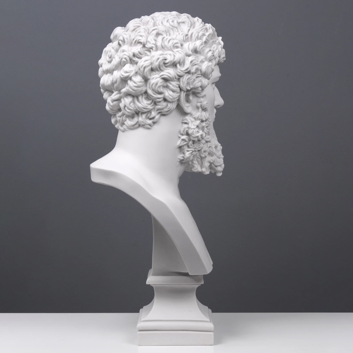 side view of Lucius Verus marble bust