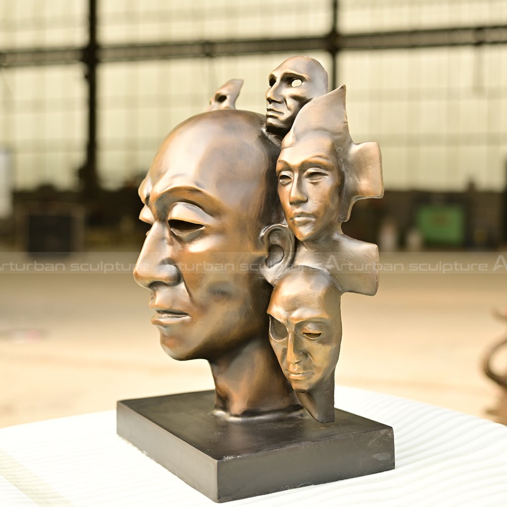 abstract face sculpture