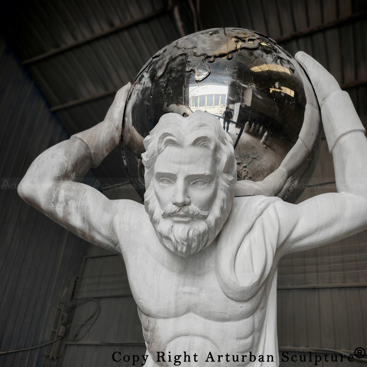 Atlas Greek Mythology Statue,Atlas Holding World Statue - Arturban Statue