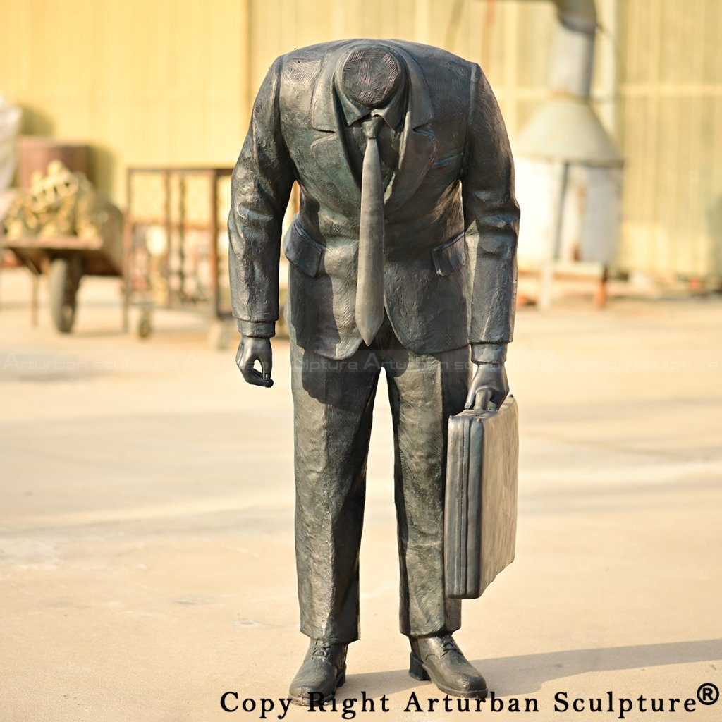 Corporate Head bronze Sculpture in front view