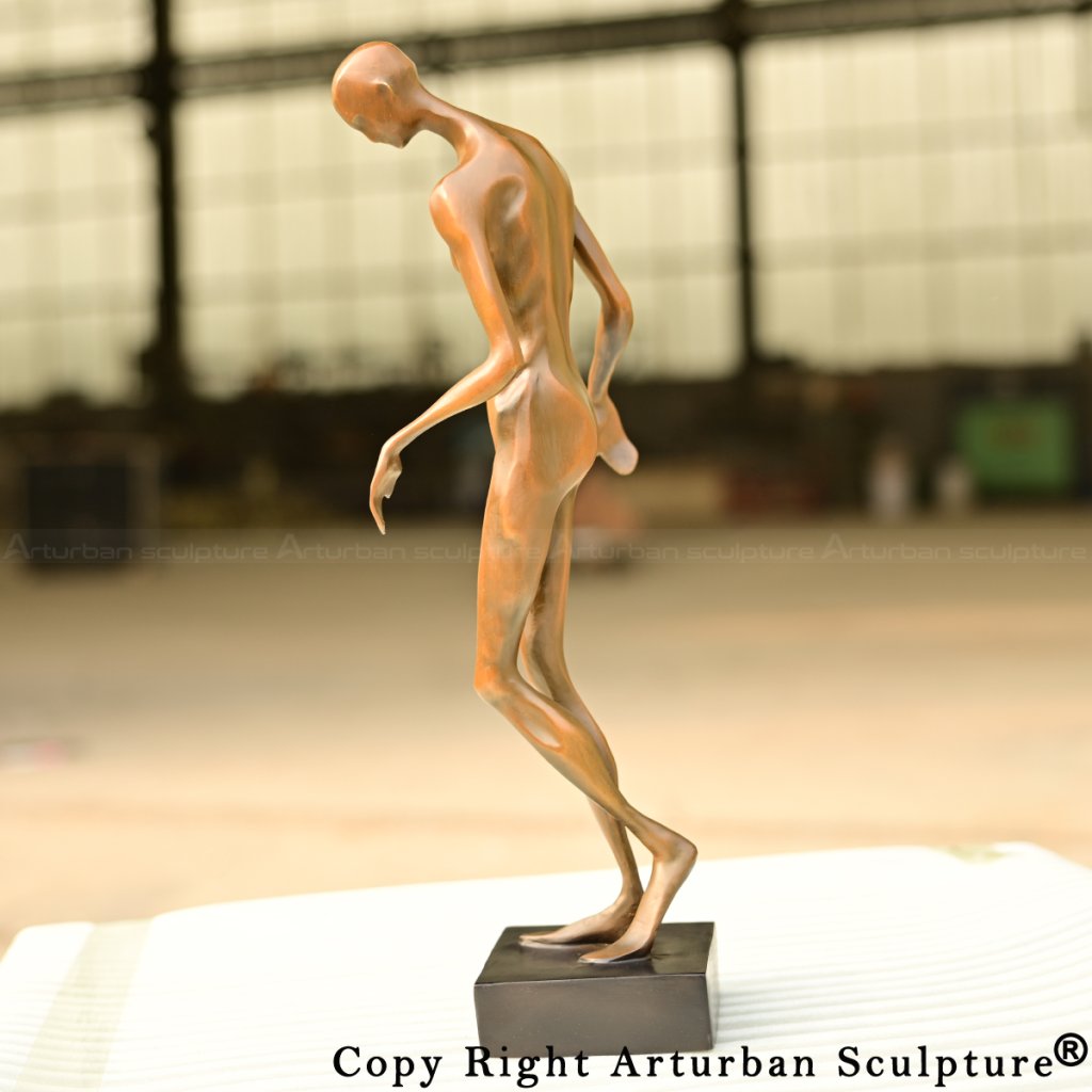 5-Side view of Abstract Sculpture Art in bronze