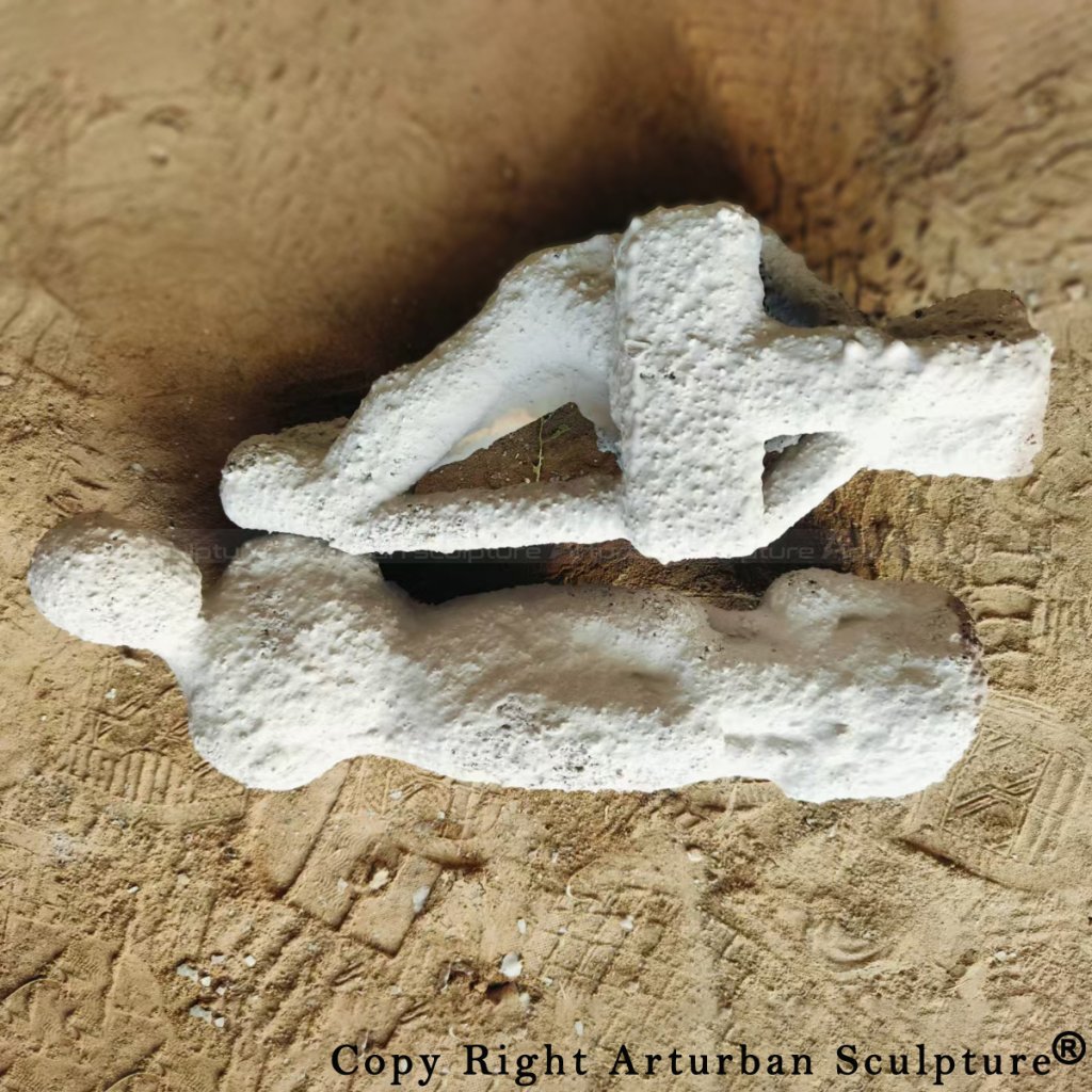 6-Abstract Sculpture Art mold in ceramic shell stage