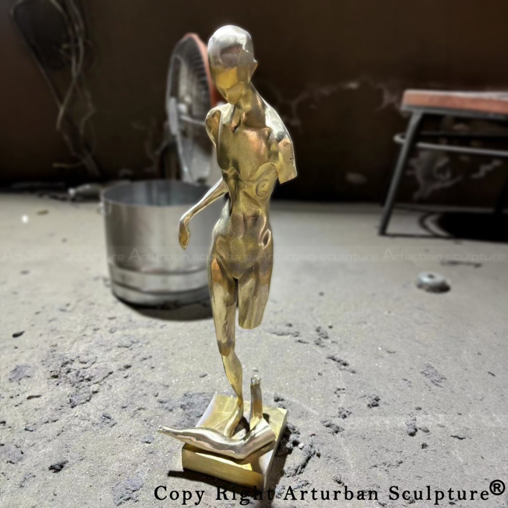 6-cast segments of abstract sculpture art