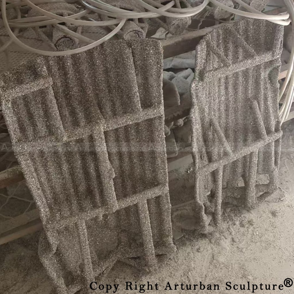 Ceramic shell casting molds drying for bronze Jesus Christ the Redeemer Statue