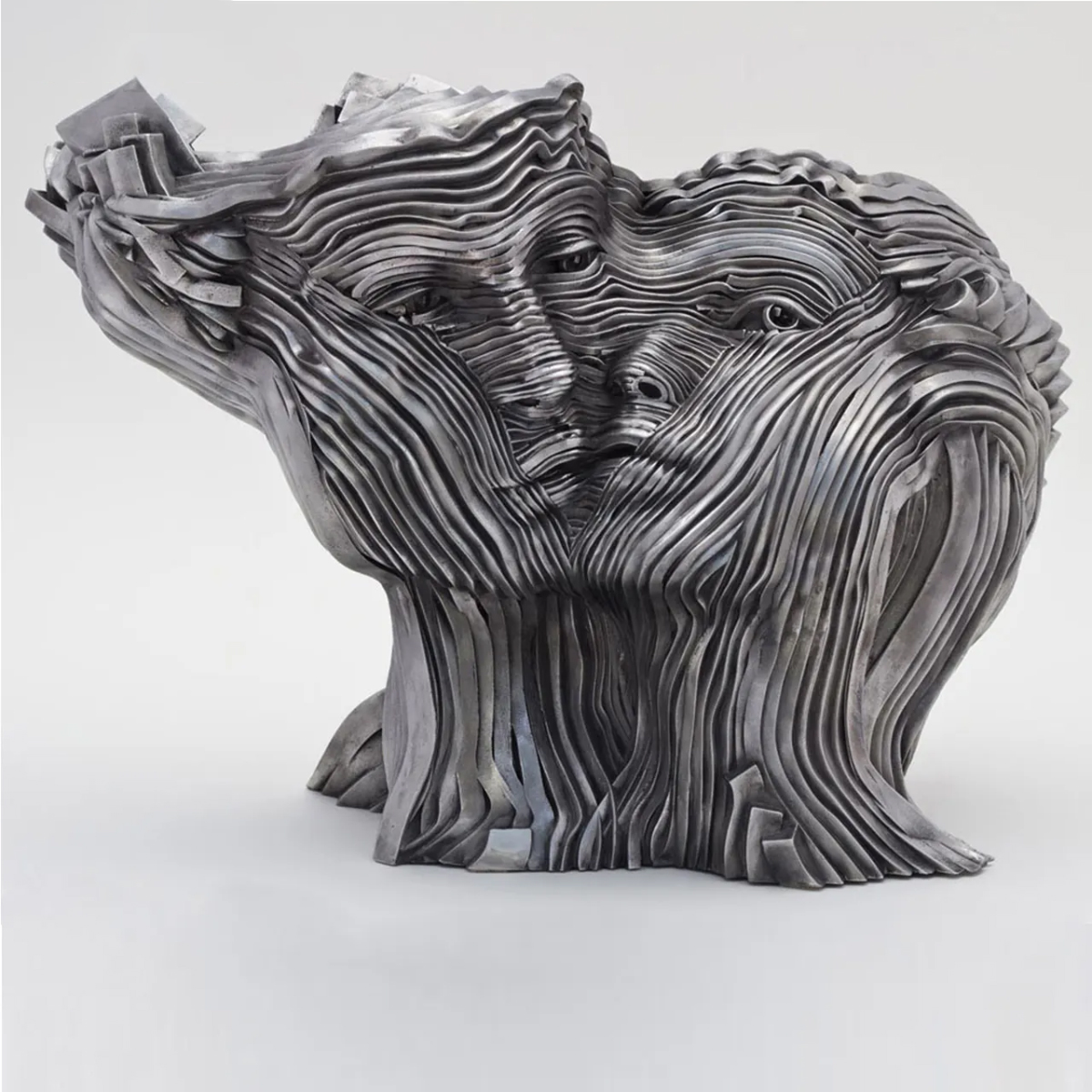 Abstract Gil Bruvel Sculpture for Sale crafted from stainless steel