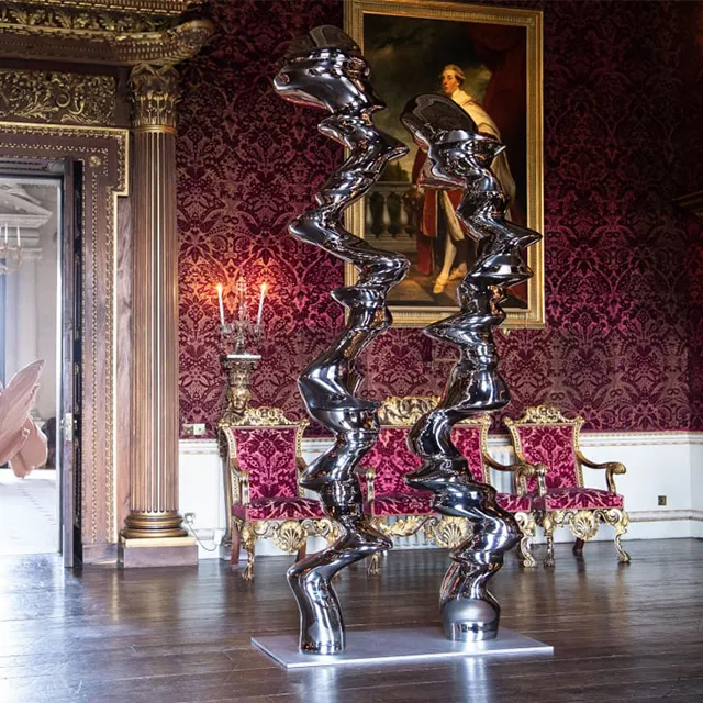 Abstract Tony Cragg Statue made of stainless steel