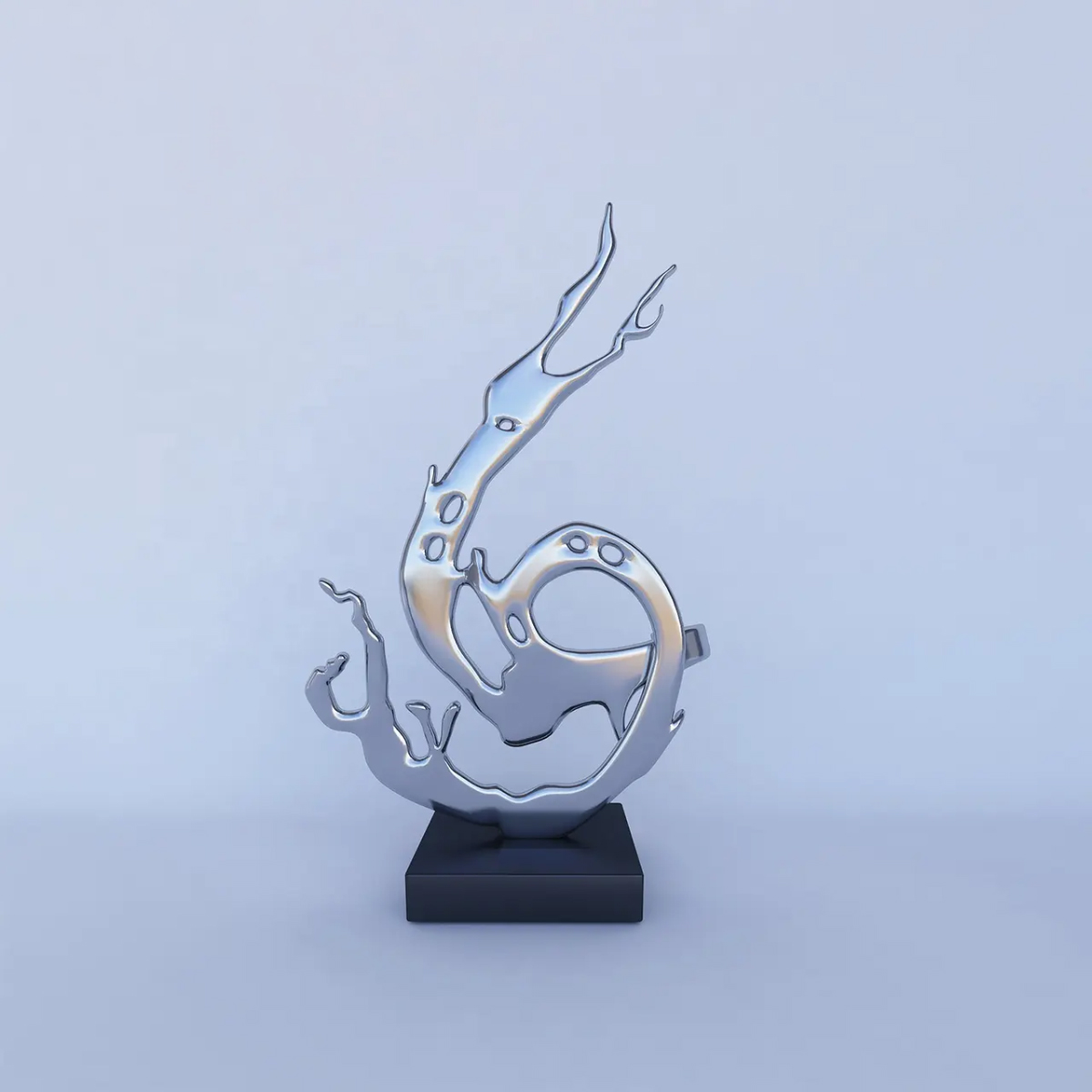 Abstract stainless steel Water Splash Sculpture
