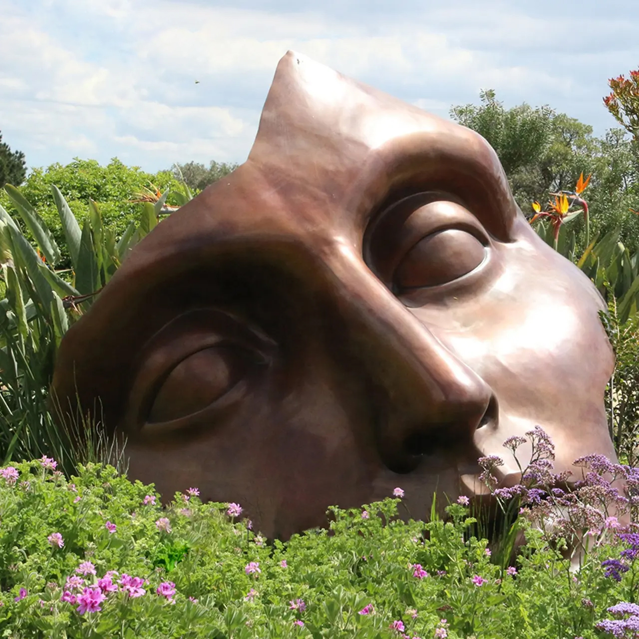 Bronze Face Statue by Willie Botha