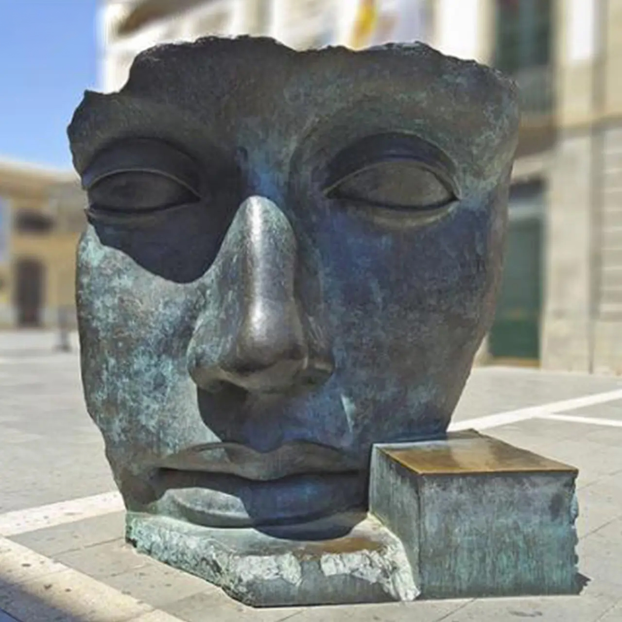 Bronze Mask Statue titled Per Adriano by Igor Mitoraj